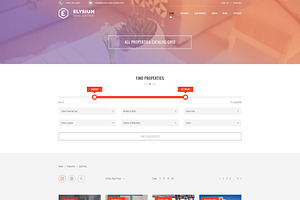 Elysium - Real Estate PSD Template