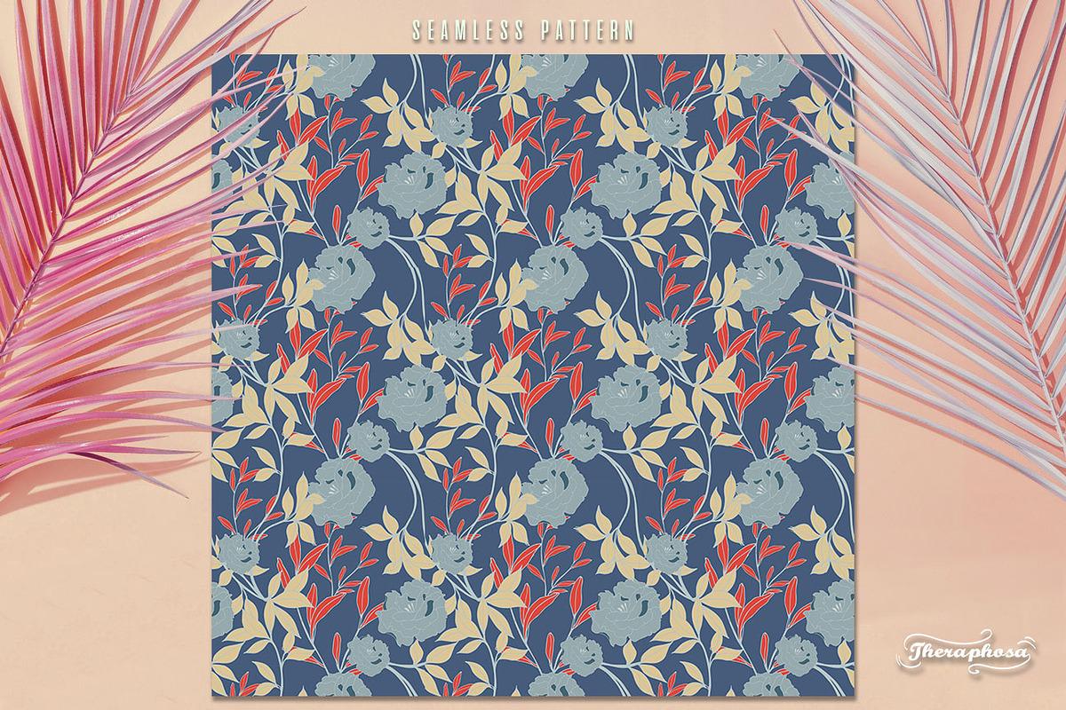 12JPG/EPS Tropical floral pattern, a Pattern Graphic by Theraphosath (Photo 24 of 25)