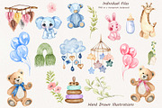 Baby Toys Watercolor Clipart, an Object Illustration by BarvArt (Thumbnail 3 of 6)