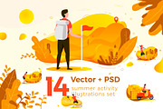 Hot Summer Activities Illustrations, a Healthcare Illustration by Tashal (Thumbnail 1 of 6)