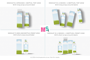 Lotion Bottle And Box Canva Mockup