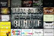 Mega Sales 62 Unique Fonts Bundle, a Script Font by Royaltype (Thumbnail 1 of 18)