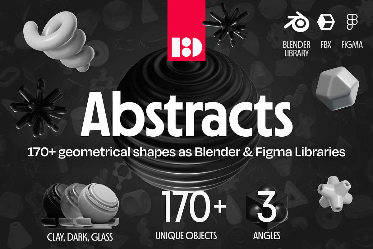 Abstracts — abstract shapes library, an Object 3D Model by Belkin by Design (Photo 1 of 8)