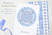 Blue Chinoiserie Monkey Medallion, an Education Illustration by LABFcreations (Thumbnail 3 of 4)