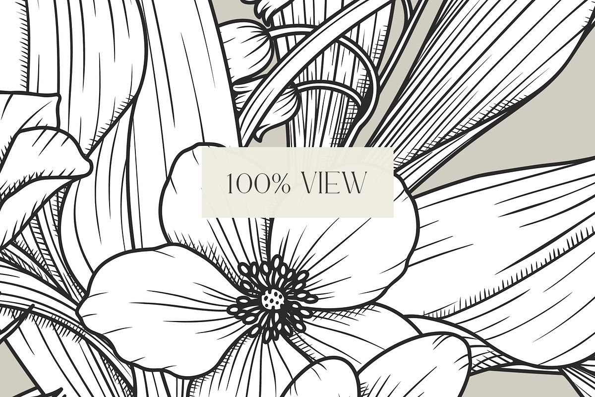 Black Flowers. Vector Set, an Illustration by PatrushevaYana (Photo 7 of 8)