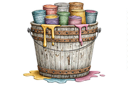 Paint Bucket Clipart PNG, an Illustration by Memories By Lea (Thumbnail 11 of 18)