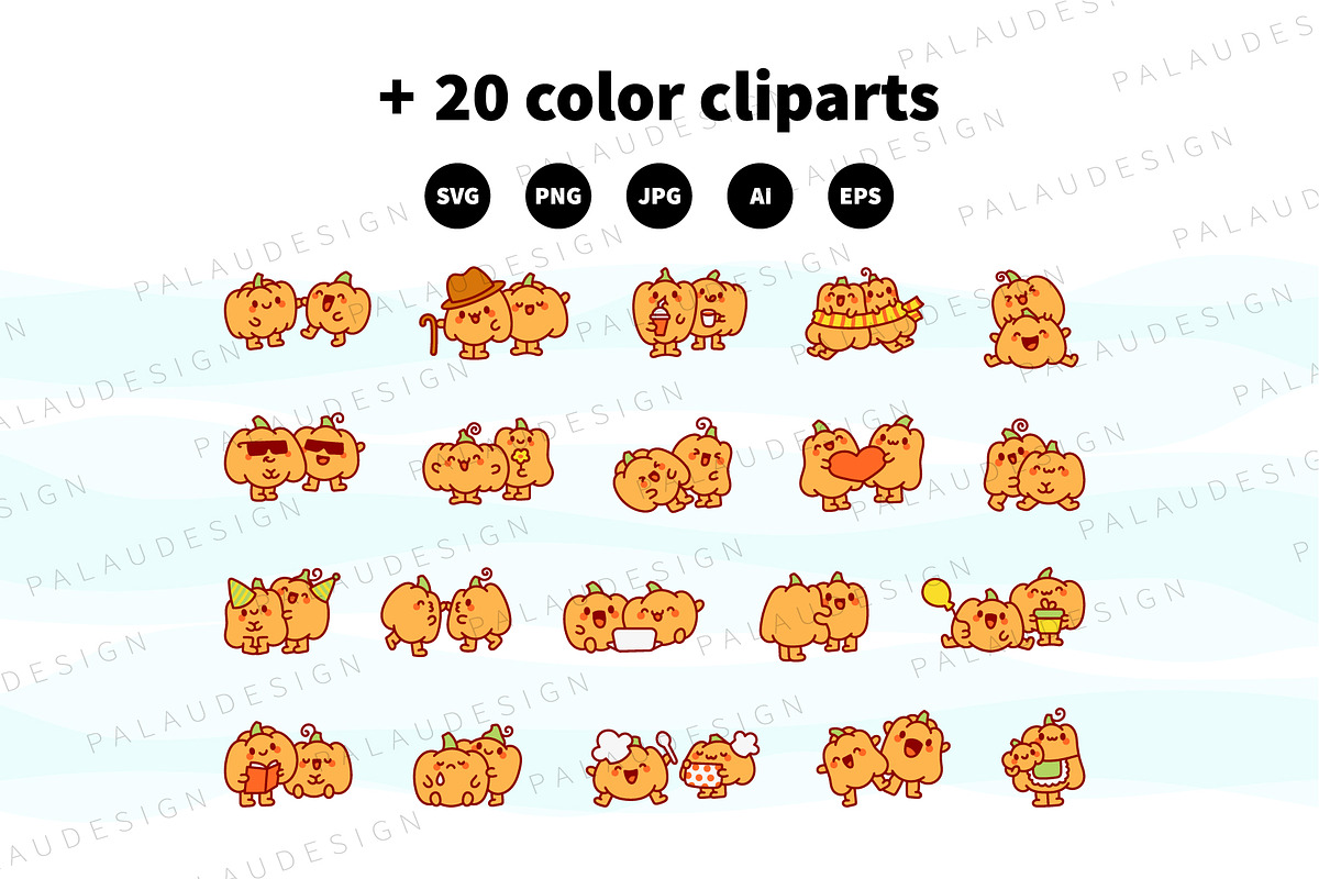 Pumpkin Friends Bundle, a Food Illustration by Palau (Photo 7 of 9)
