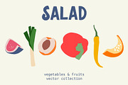 Salad - Vegetables & Fruits, a Food Illustration by Alina Sh (Thumbnail 1 of 9)