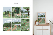 Sports in Park, People Illustration, a Sport Illustration by LyubovZaytseva (Thumbnail 3 of 20)