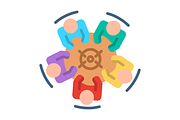 Round Table Flat Icon, a Duotone Icon by Pexelpy (Thumbnail 2 of 2)