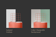 5 Podium with Transparent Background, a Background Graphic by faustudio (Thumbnail 2 of 7)
