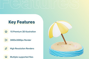 Summertime 3D Icon