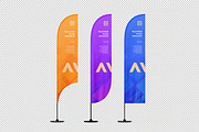 Customizable Feather Flag Mockup, an Advertising Mockup by zpackcreative (Thumbnail 4 of 4)