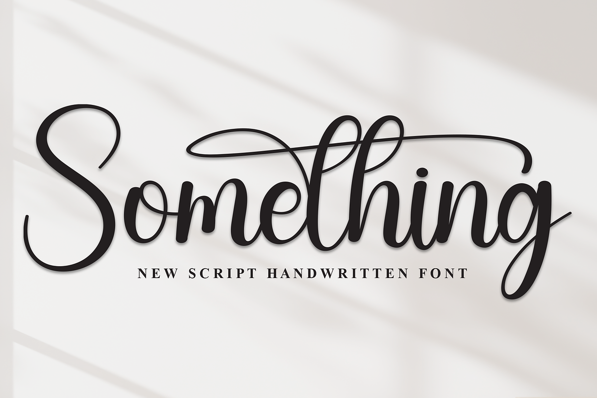 Something | Script Font, a Handwritten Font by Scratchones (Photo 1 of 9)
