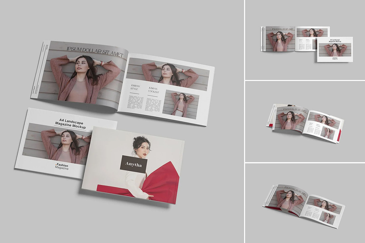 A4 Landscape Magazine Mockup, an Advertising Mockup by Se٧enStudio (Photo 2 of 5)