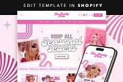 Bright Pink Shopify Theme Store, a Shopify Template by Template Twist Shop (Thumbnail 1 of 8)