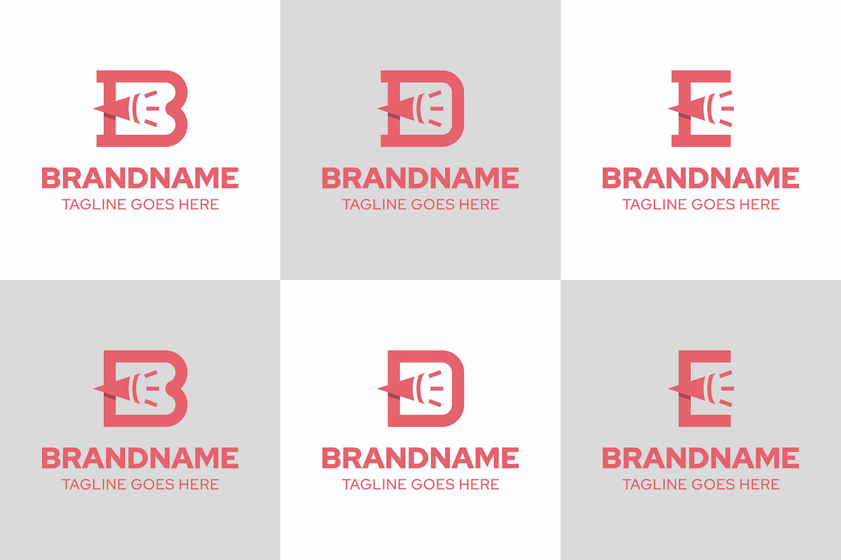 Letter B D E Trumpet Logo Set, a Branding & Logo Template by Pray Art Design Studio (Photo 1 of 2)