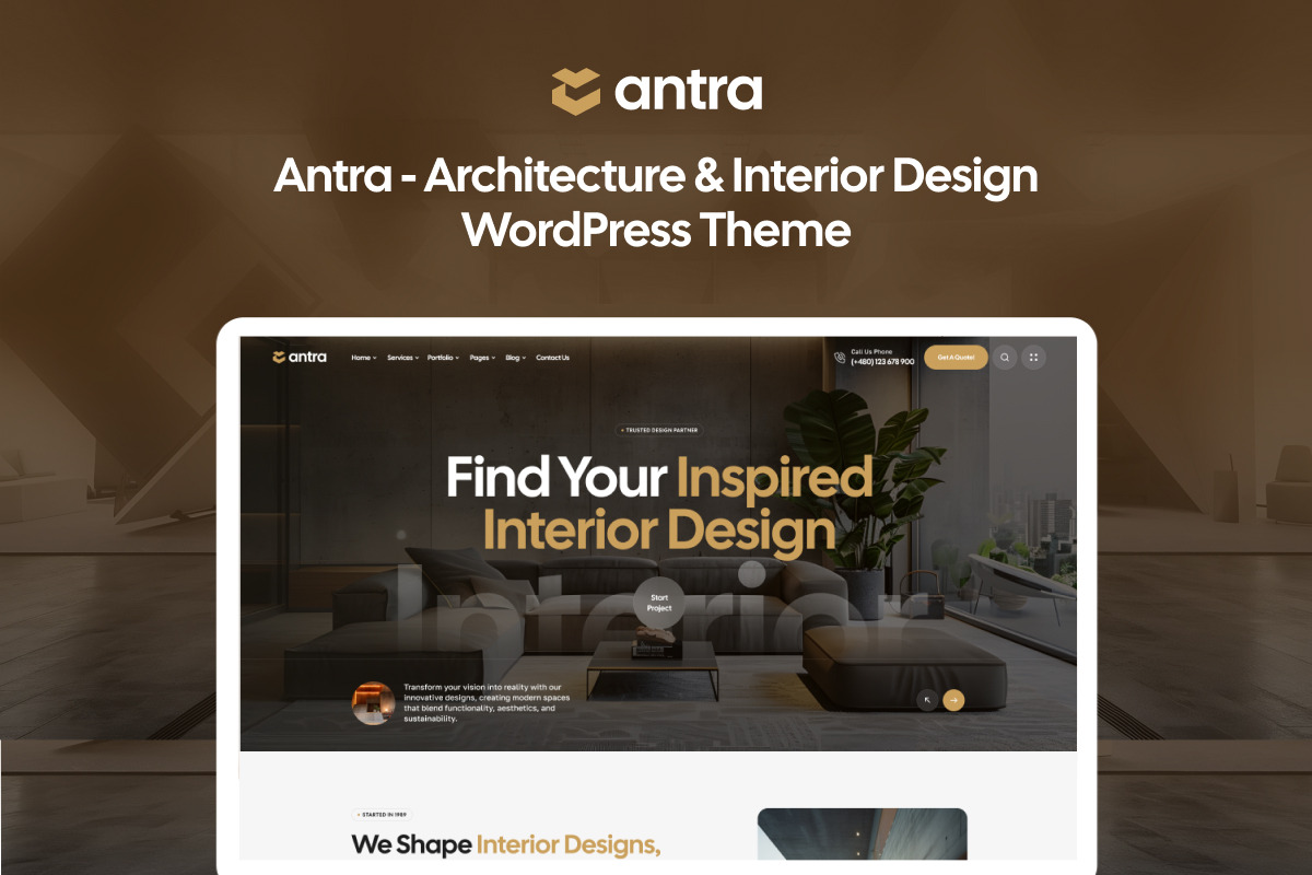 Antra - Architecture Interior Design, a WordPress Template by Opal Wordpress Theme (Photo 2 of 9)