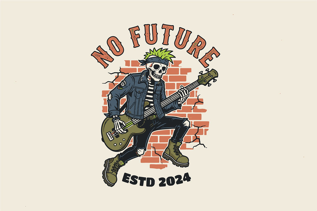 No Future – Punk Rock Rebellion, an Animal Illustration by Izdihaar_Studio (Photo 3 of 3)