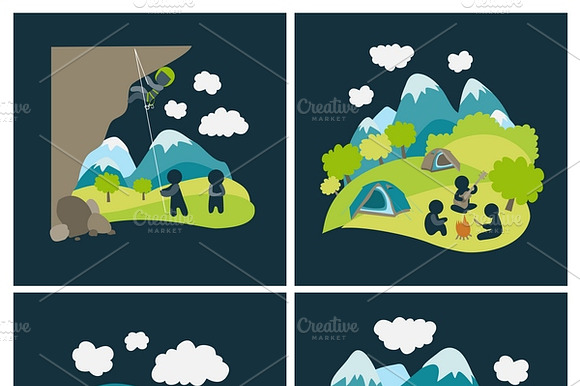 Set Of Outdoor Leisure Pictures