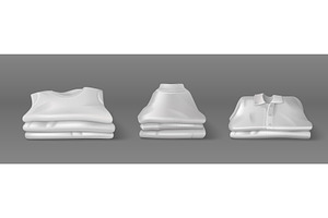 Clean white clothing stacks in, an Object Illustration by art PVP - market