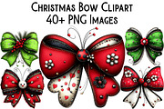 Christmas Bow Clipart Bundle, an Illustration by Pixels.Craft (Thumbnail 1 of 6)
