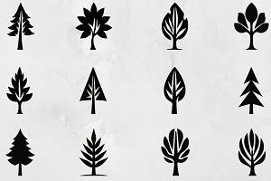 Tree Silhouette SVG, an Object Illustration by newminddesign