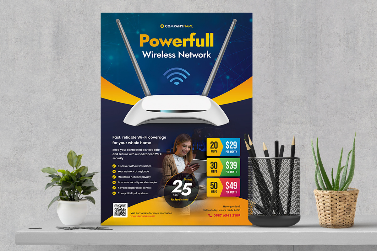 Internet Provider Flyer Template, a Flyer Template by Boostock (Photo 3 of 4)