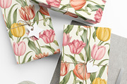 Vintage Tulip Seamless Pattern, a Pattern Graphic by elfy creative (Thumbnail 4 of 7)