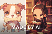 50 Kawaii Chibi Midjourney Prompts, an Object Graphic by MadeByAI Studio (Thumbnail 3 of 5)