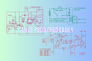 40 Electrical Circuits Vectors, an Illustration by TheBlackPixelCo (Thumbnail 2 of 4)