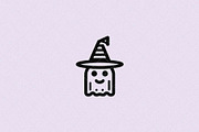 Ghost Witch Icon, a Seasonal Illustration by Vectorium Studio (Thumbnail 1 of 3)
