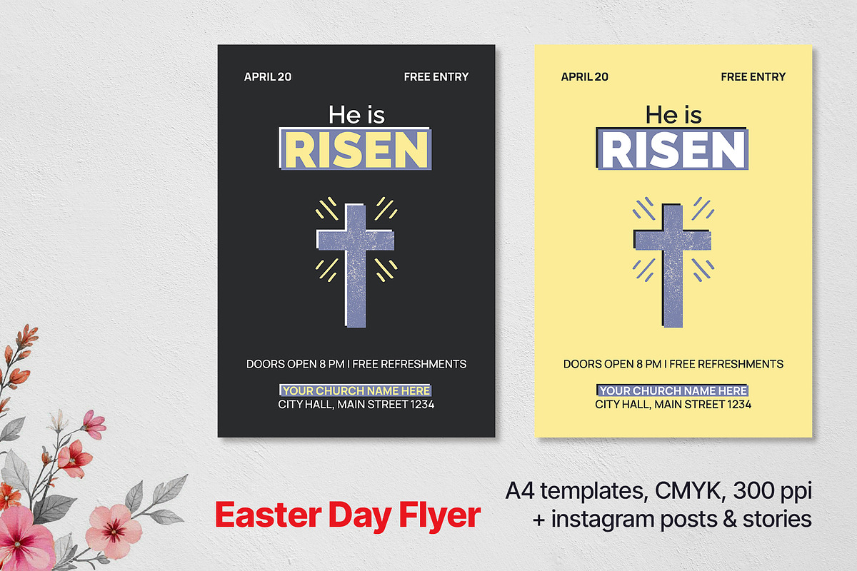 Easter Church Flyer, a Print Template by Chist Design (Photo 1 of 4)