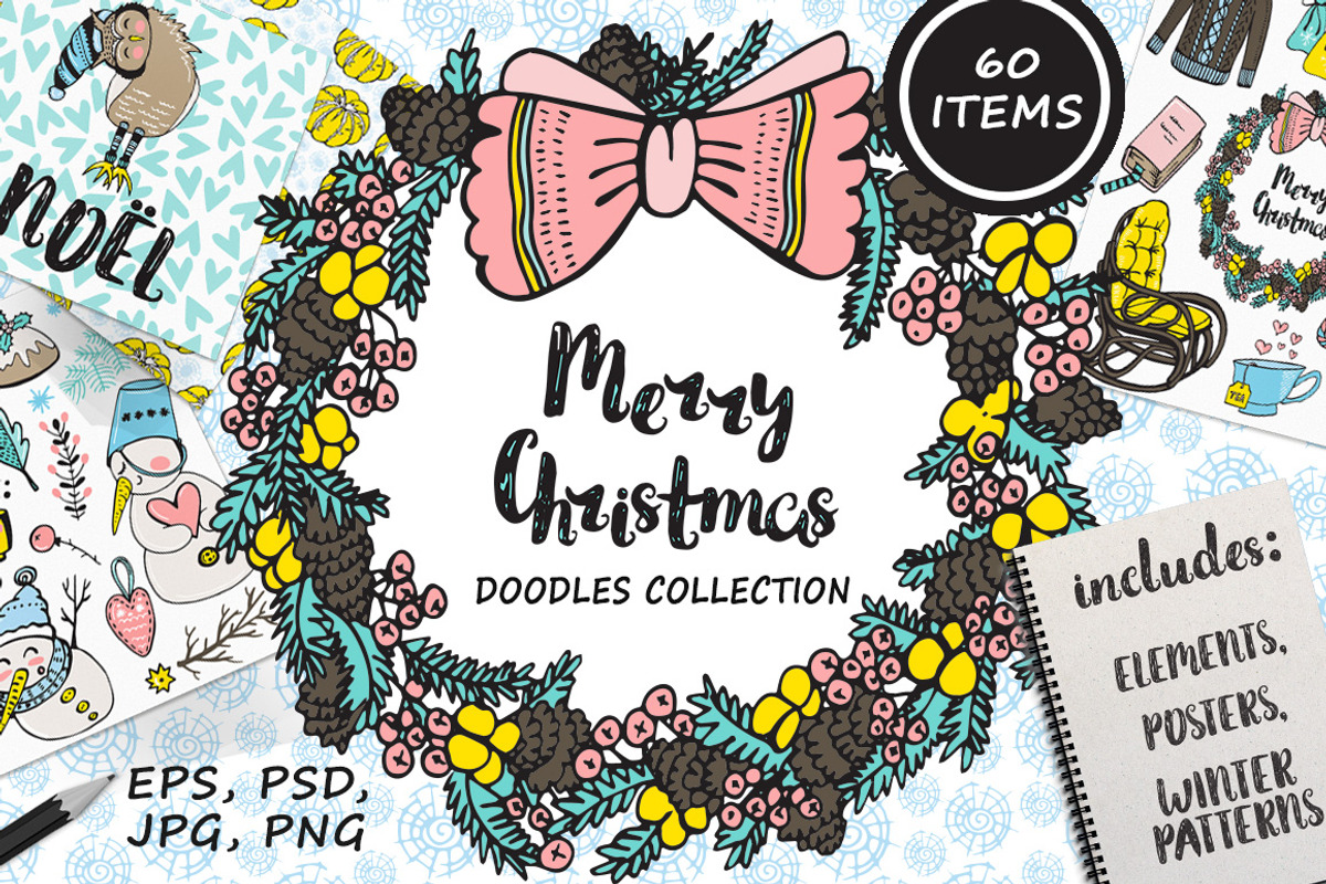 Christmas Doodles collection, a Decorative Illustration by Kseniya_design (Photo 1 of 6)