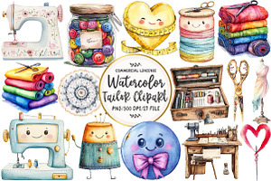 Watercolor Cosmos Flower Clipart, an Illustration by OK Design