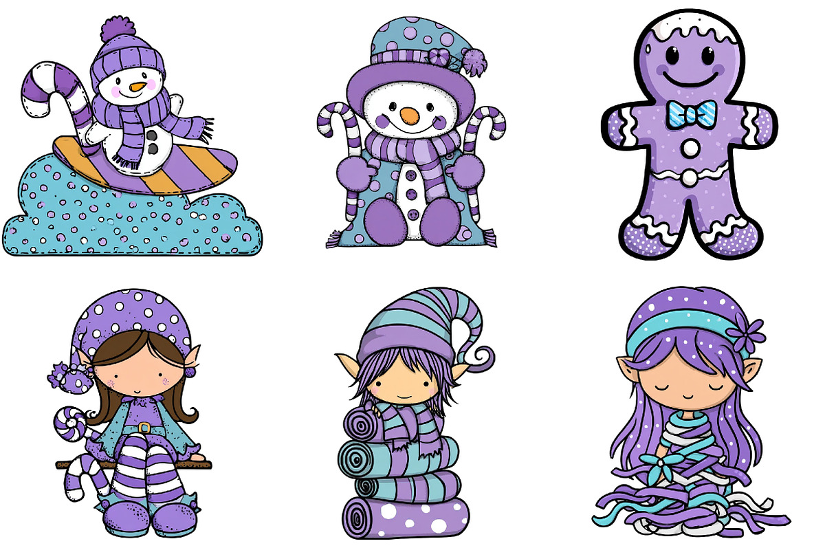 Quirky Christmas Clipart, an Illustration by DreamArtGraphic (Photo 4 of 4)