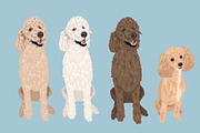 Poodle Clip Art Vector Bundle, an Illustration by Putnam Road Art (Thumbnail 2 of 4)