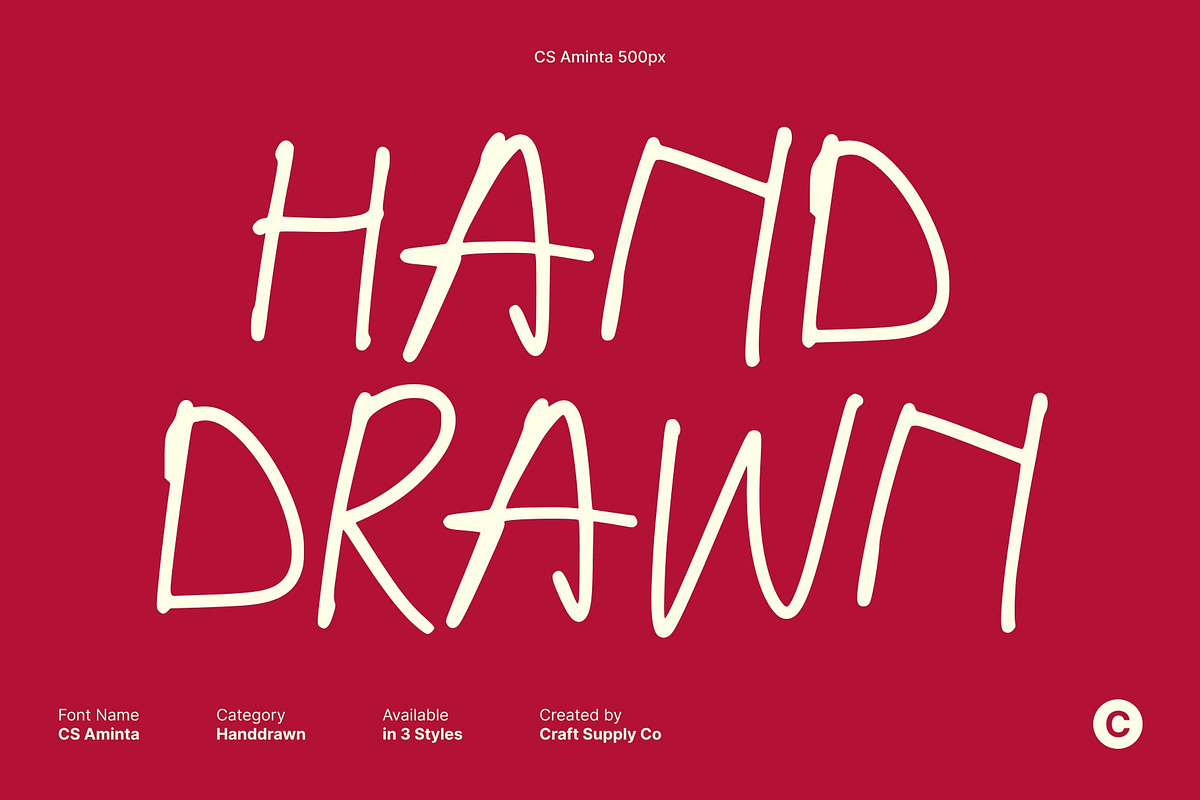 CS Aminta – Handwriting Font, a Handwritten Font by Craft Supply Co. (Photo 2 of 8)