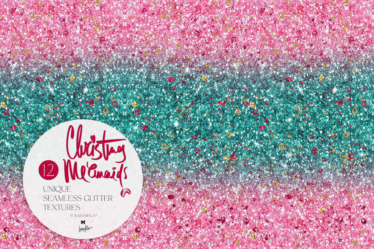 Mermaid Glitter Textures, a Pattern Graphic by KaramfilaS (Photo 12 of 15)