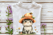 Whimsical Cat Watercolor Clipart, an Animal Illustration by Rose Art (Thumbnail 4 of 6)