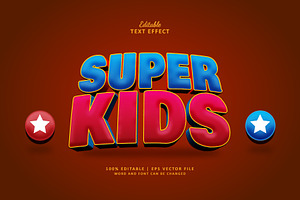 Text Effect Super Kids Logo Game