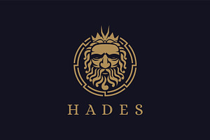 Hades God Logo, Pluto God Logo