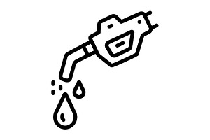 Petrol fuel black icon, an Outline Icon by Creative priyanka