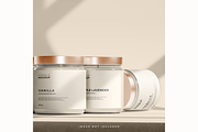 Amber glass candle mockup bundle, a Packaging Mockup by mockupocka (Thumbnail 4 of 9)