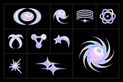 Y2K PNG Elements - 7 Color Versions, an Object Graphic by Graphicdome (Thumbnail 8 of 11)