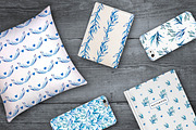 Watercolor design set in blue tones, an Illustration by Yashroom (Thumbnail 5 of 5)