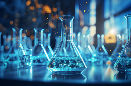 Lab chemistry or science research an, an Abstract Photo by Pixeness