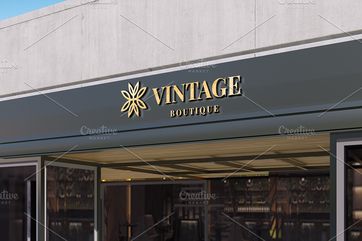 Storefront Logo Mockup, an Advertising Mockup by Art-Jek.std (Photo 1 of 2)