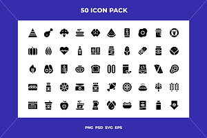 Nutrition icons, an Outline Icon by Wencory