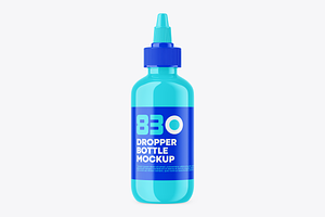 Plastic Dropper Bottle Mockup